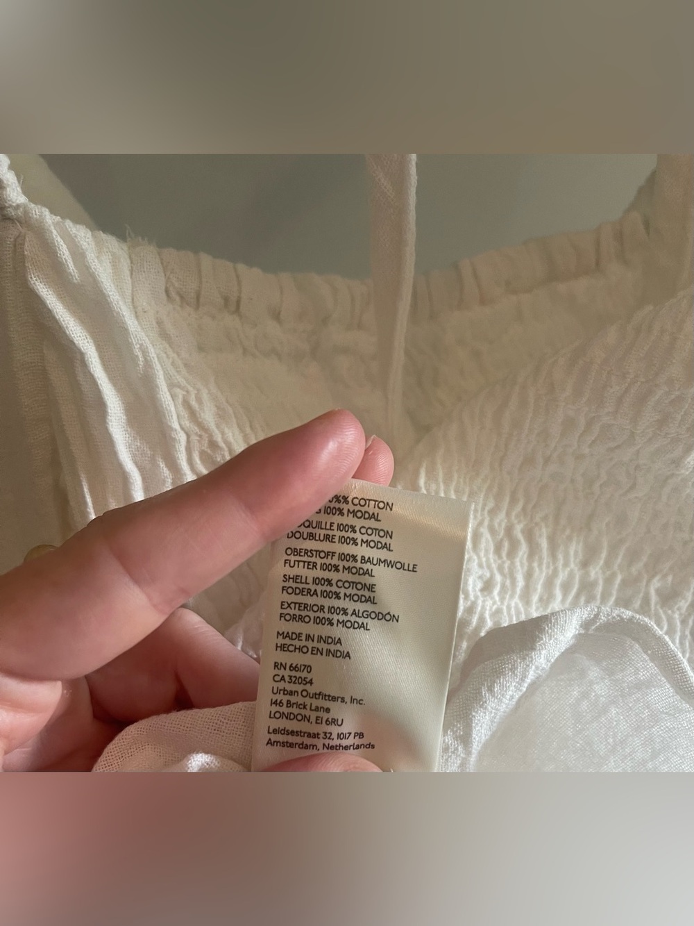 NWOT free people white Chloe top medium - Picture 8 of 9